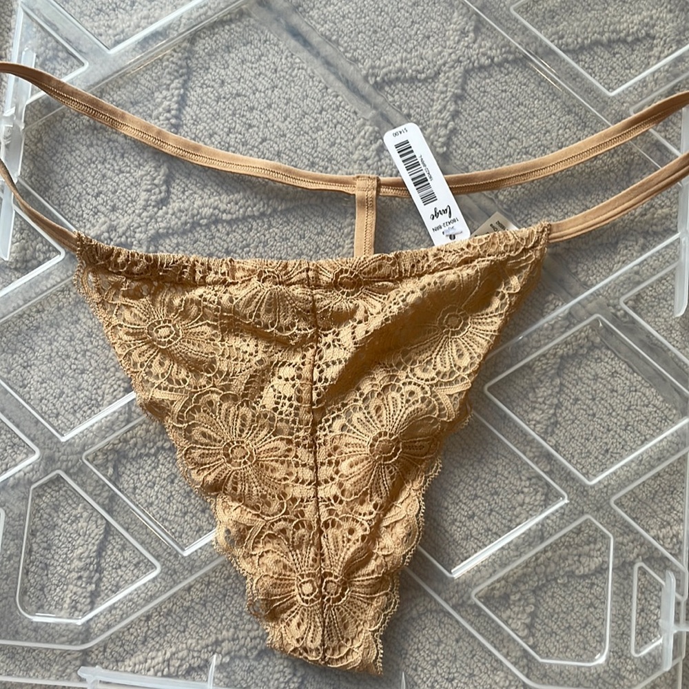 NWT- Tan G-String Thong- Large